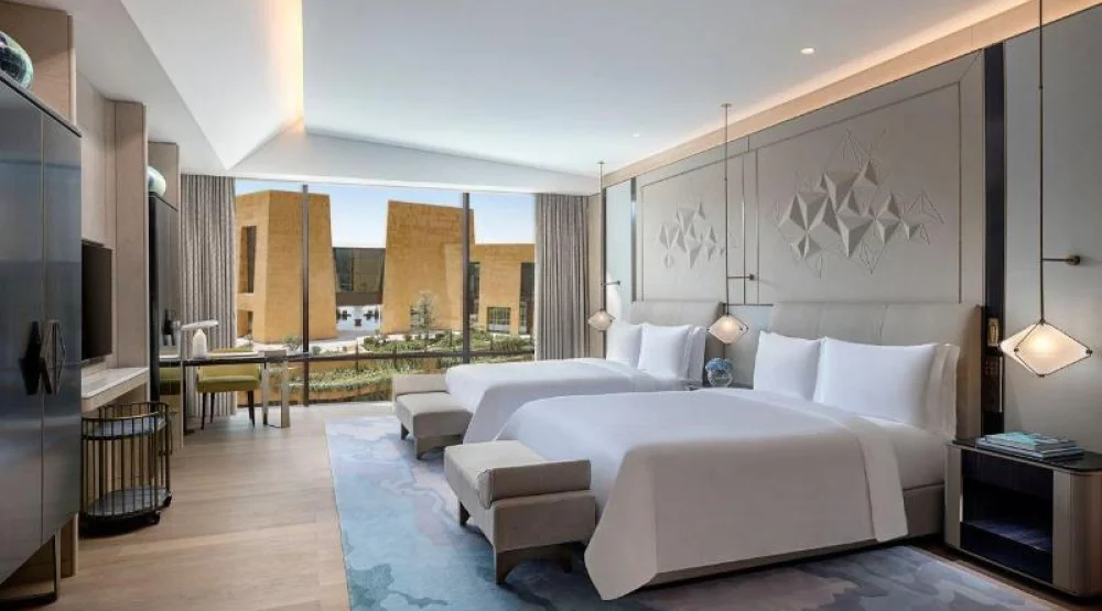 Deluxe Double Room, Guest Room, Two Double, City View at The St. Regis Riyadh