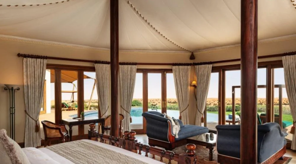 Royal Villa, Two Bedroom Villa, Bedroom 1: One King, Bedroom 2: Two Twin, Private Pool at Al Maha a Luxury Collection Desert Resort & Spa