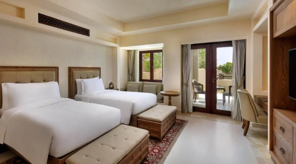 Deluxe Desert View Twin, Guest Room, Two Twin, Desert View, Balcony at Al Wathba a Luxury Collection Desert Resort & Spa
