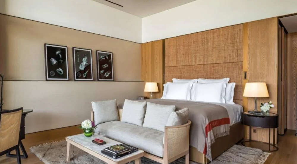 Superior, Guest Room, One King, Balcony at Bvlgari Resort Dubai