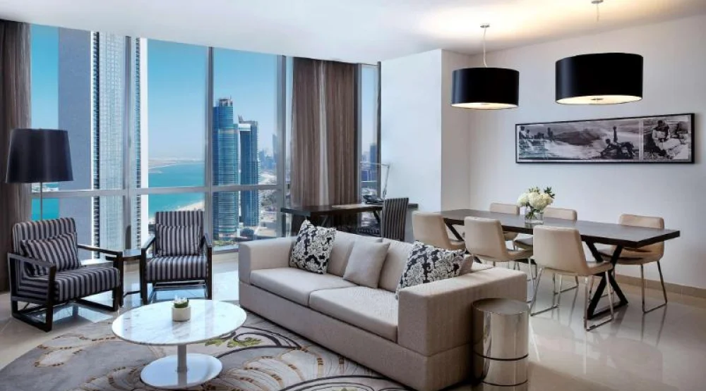 Queen One Bedroom Apartment with Sea View at Conrad Abu Dhabi Etihad Towers
