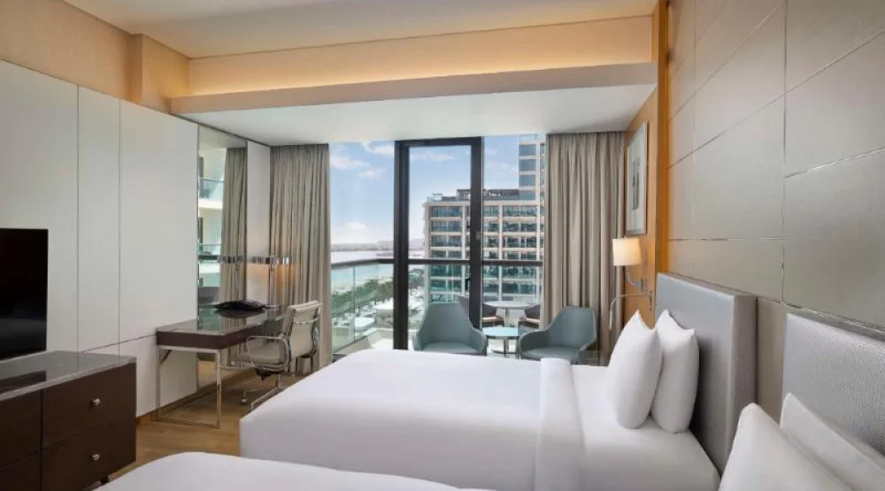 Two Double Beds Executive Sea View Balcony at Hilton Dubai Palm Jumeirah