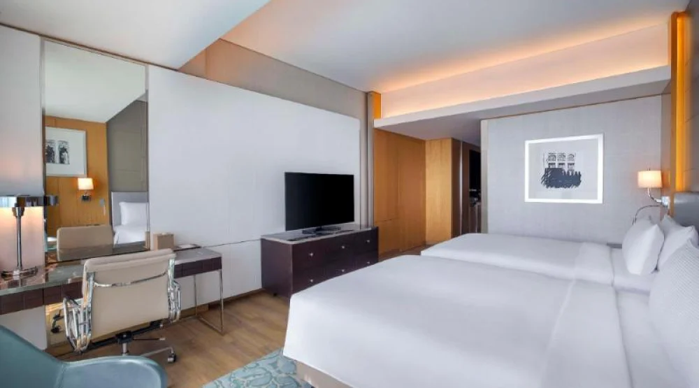 Two Double Beds Guest Room with Balcony at Hilton Dubai Palm Jumeirah