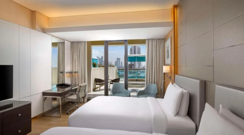 Two Double Beds Sea View Room with Cabana at Hilton Dubai Palm Jumeirah