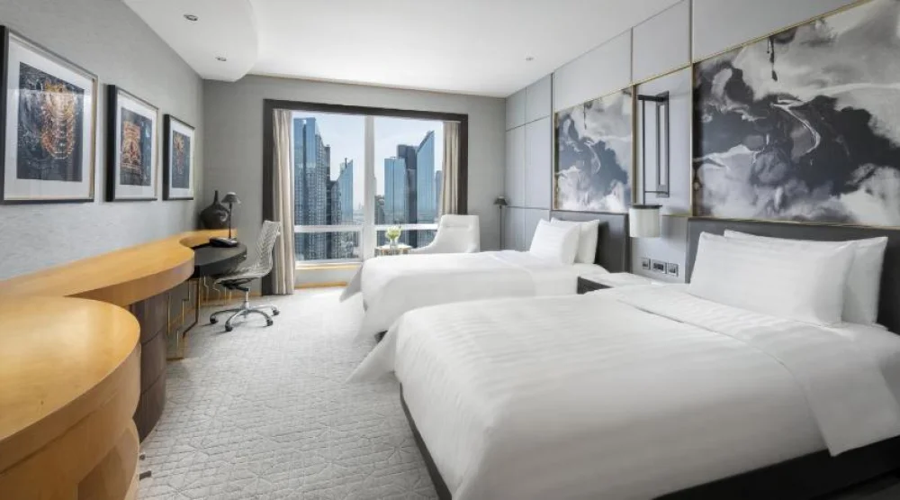 Deluxe Twin Room with Burj Khalifa View at Shangri-La Dubai