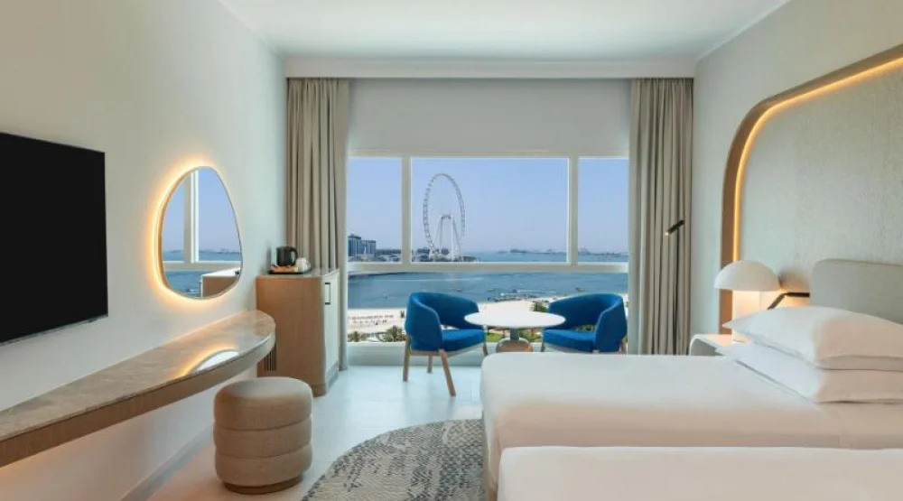 Family Room, Bedroom 1: One King, Bedroom 2: Two Twin, Sea View at Sheraton Jumeirah Beach Resort