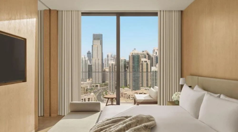 Deluxe Suite, One Bedroom Suite, One King, Sofa Bed, Burj Khalifa View, Balcony at The Dubai Edition