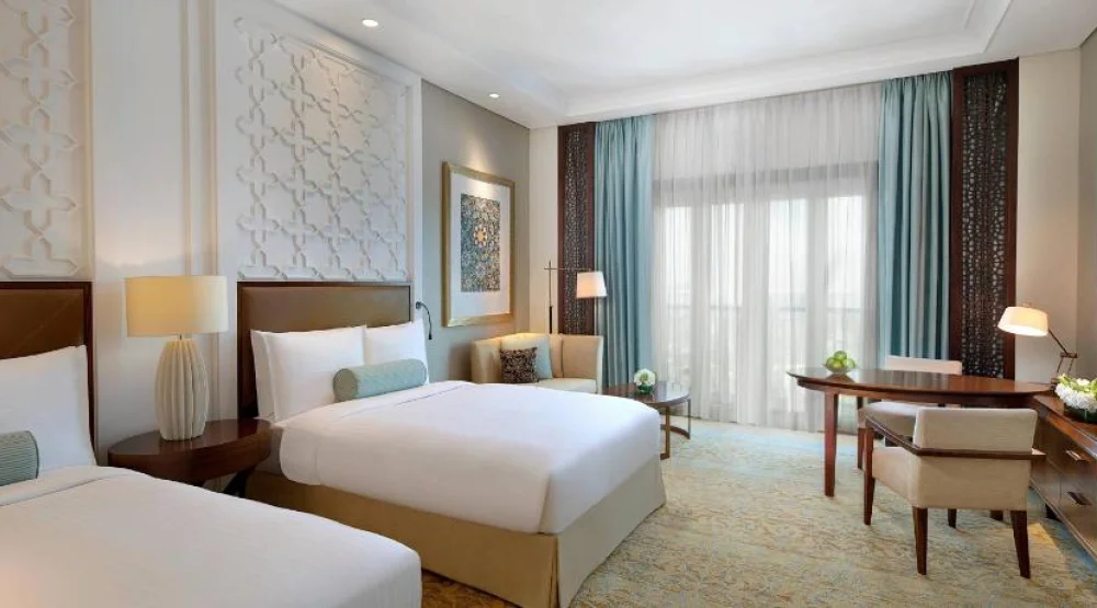 Deluxe Twin Room with Two Queen Beds and Balcony at The Ritz Carlton Dubai