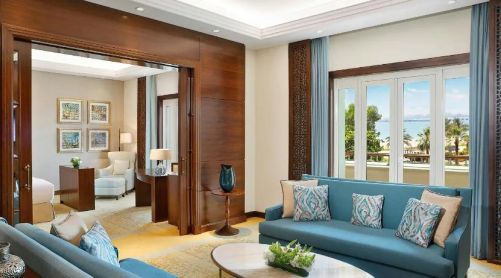 Family Suite, Two Bedroom Larger Suite, Partial Ocean View at The Ritz Carlton Dubai