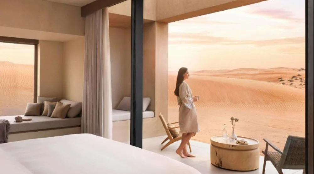 Sunrise Signature Pool, Two Bedroom Villa, Bedroom 1: King, Bedroom 2: Twin, Sofa Bed at The Ritz-Carlton Ras Al Khaimah Al Wadi Desert