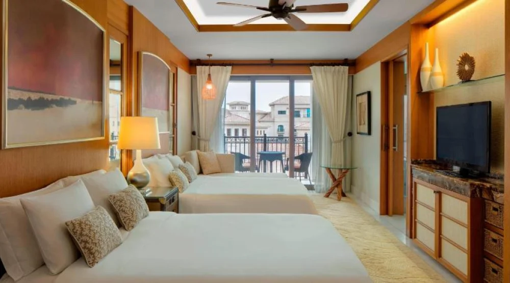Superior Partial Sea View, Guest Room, Two Queen, Sofa Bed at The St. Regis Saadiyat Island Resort