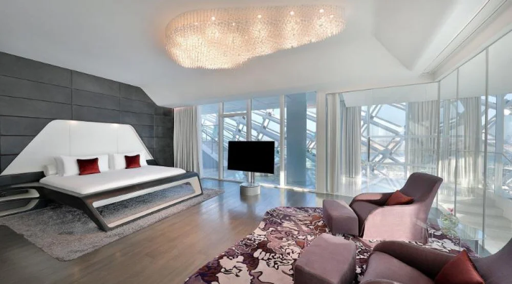 Extreme Wow, One Bedroom Bi-level Suite, One King, Water View, Balcony, Private Pool at W Abu Dhabi Yas Island