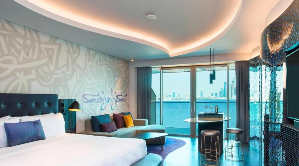 Spectacular Room, One King, Skyline View with Private Balcony - Includes Three Hours Of Free Flow Of Selected Drinks At Ether Bar at W Dubai The Palm