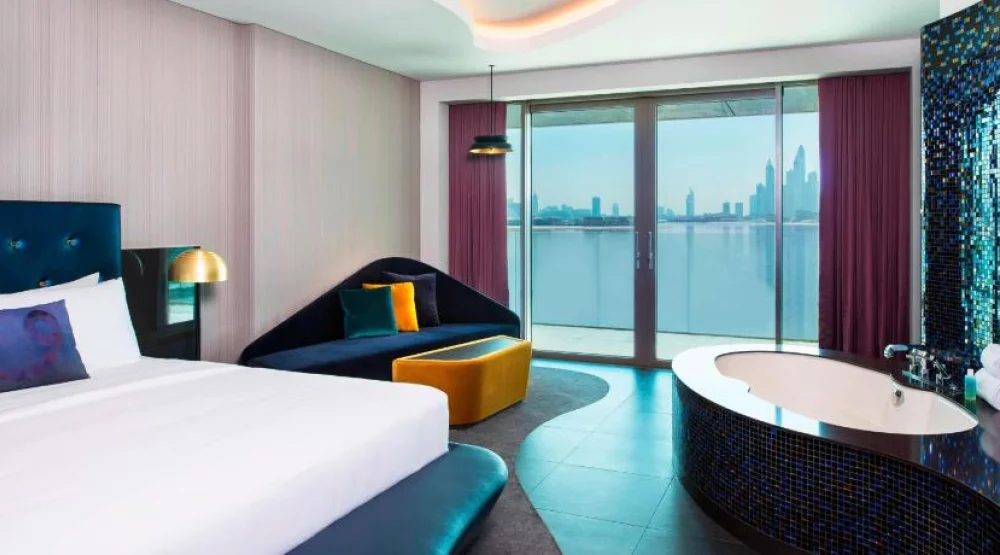Mega Two Bedroom Suite, Palm Jumeirah View with Private Terrace - Includes Three Hours Of Free Flow Of Selected Drinks At Ether Bar at W Dubai The Palm
