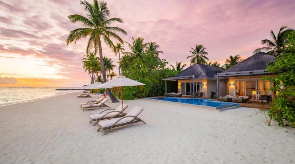 Two Bedrooms Family Beach Villa with Pool at Baglioni Resort Maldives