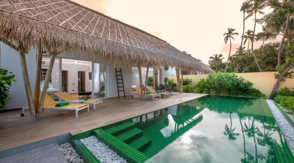 Family Beach Villa with Pool at Emerald Maldives Resort & Spa