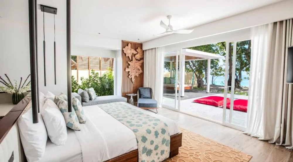 Three Bedroom Royal Beach Villa with Pool at Emerald Maldives Resort & Spa