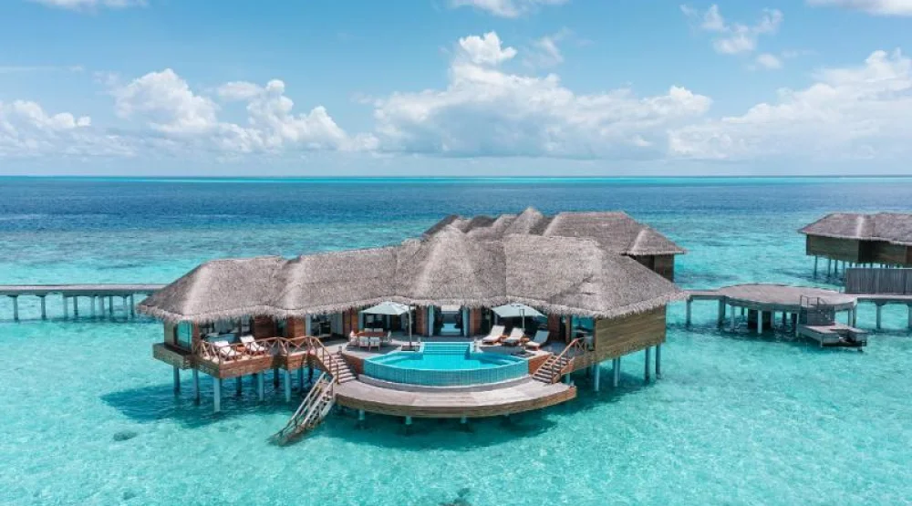 Two Bedroom Ocean Pavilion with Outdoor Pool at Huvafen Fushi