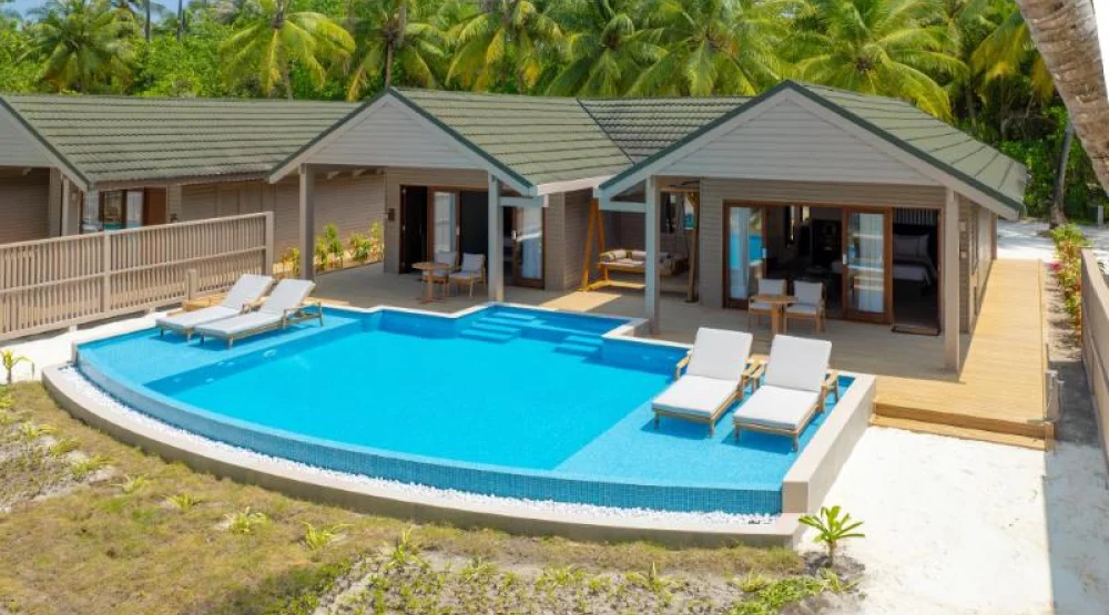 Two Bedroom Beach Pool Villa at Meeru Maldives Resort Island