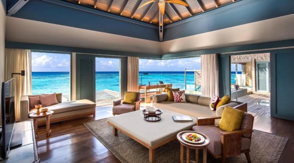 Overwater Villa with Private Pool at Raffles Maldives Meradhoo