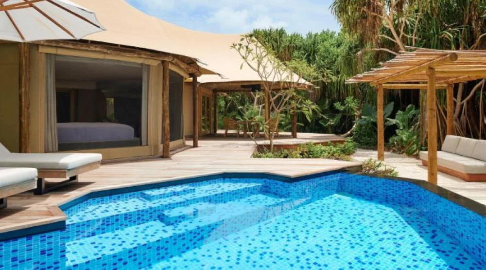 Safari Tent Villa with Pool at Sirru Fen Fushi Maldives Private Lagoon Resort