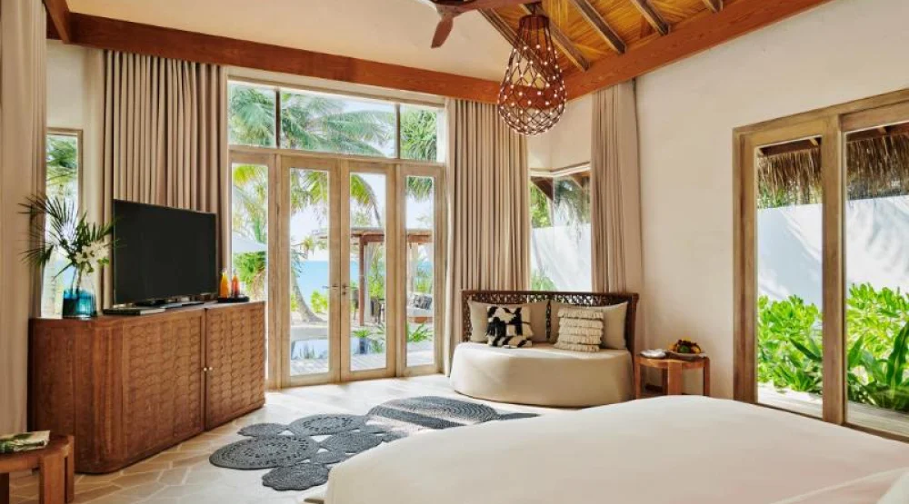 Sunset Beach Villa with Pool at Sirru Fen Fushi Maldives Private Lagoon Resort