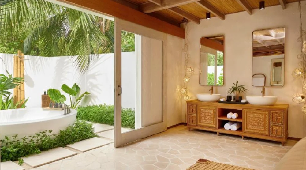 Sunrise Deluxe Beach Villa with Pool at Sirru Fen Fushi Maldives Private Lagoon Resort