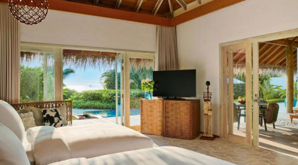 Sunset Deluxe Beach Villa with Pool at Sirru Fen Fushi Maldives Private Lagoon Resort