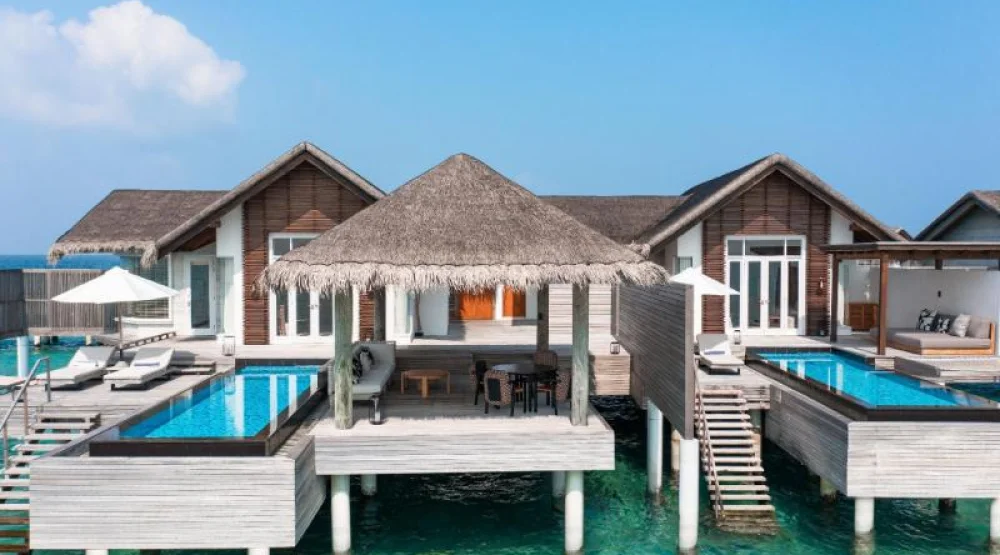 Two Bedroom Sunset Water Villa with Pool at Sirru Fen Fushi Maldives Private Lagoon Resort