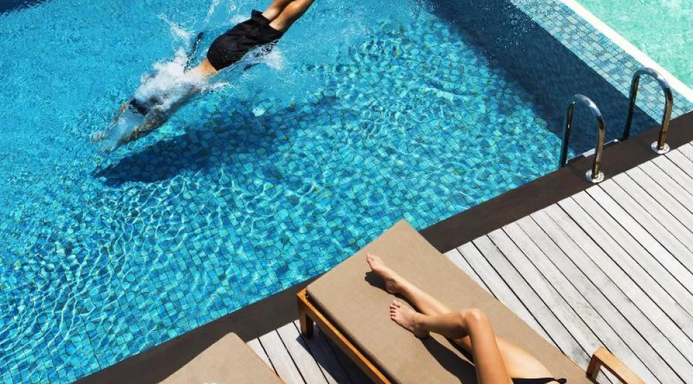 Deluxe Water Villa with Pool at The Residence Maldives