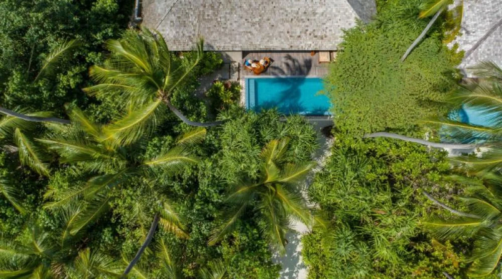 Sunset Deluxe Beach Pool Villa at The Residence Maldives At Dhigurah