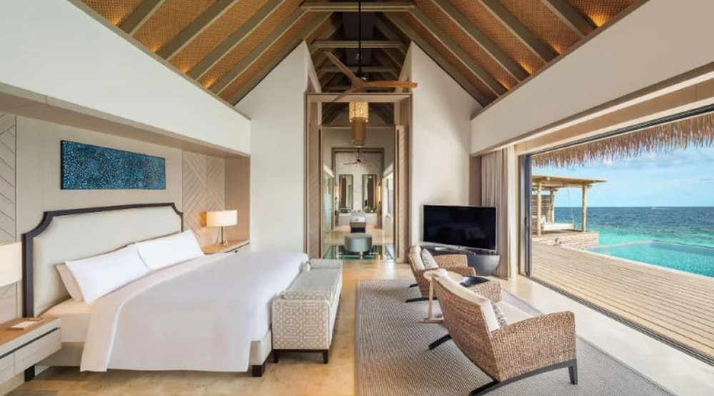 King Overwater Villa with Pool at Waldorf Astoria Maldives Ithaafushi