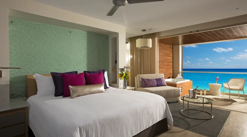 Xhale Club Junior Suite Ocean Front Whirlpool at Breathless Riviera Cancun Resort & Spa