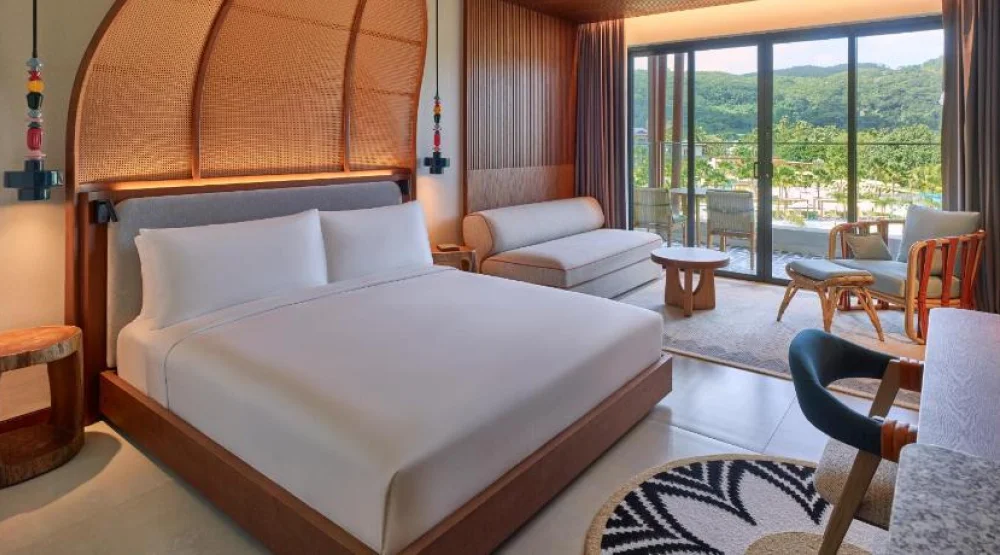 King Deluxe Room with Pool View at Canopy By Hilton Seychelles