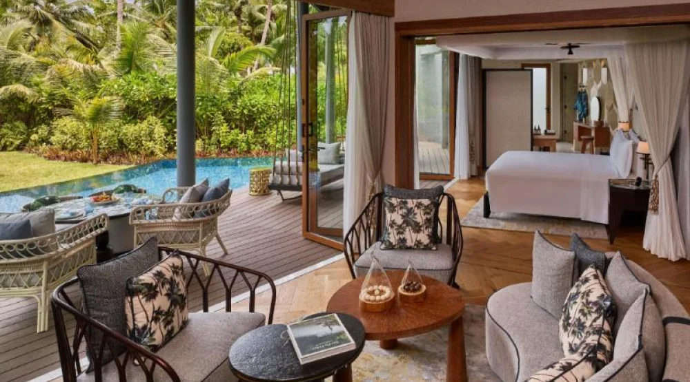 One Bedroom Hawksbill Garden Pool Villa at Waldorf Astoria Seychelles Platte Island