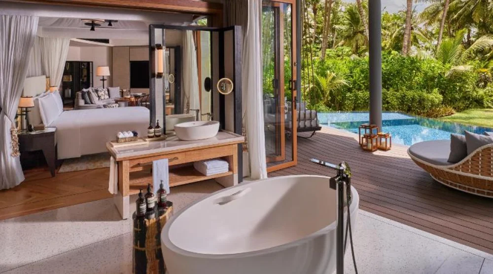 One Bedroom Hawksbill Pool Villa at Waldorf Astoria Seychelles Platte Island