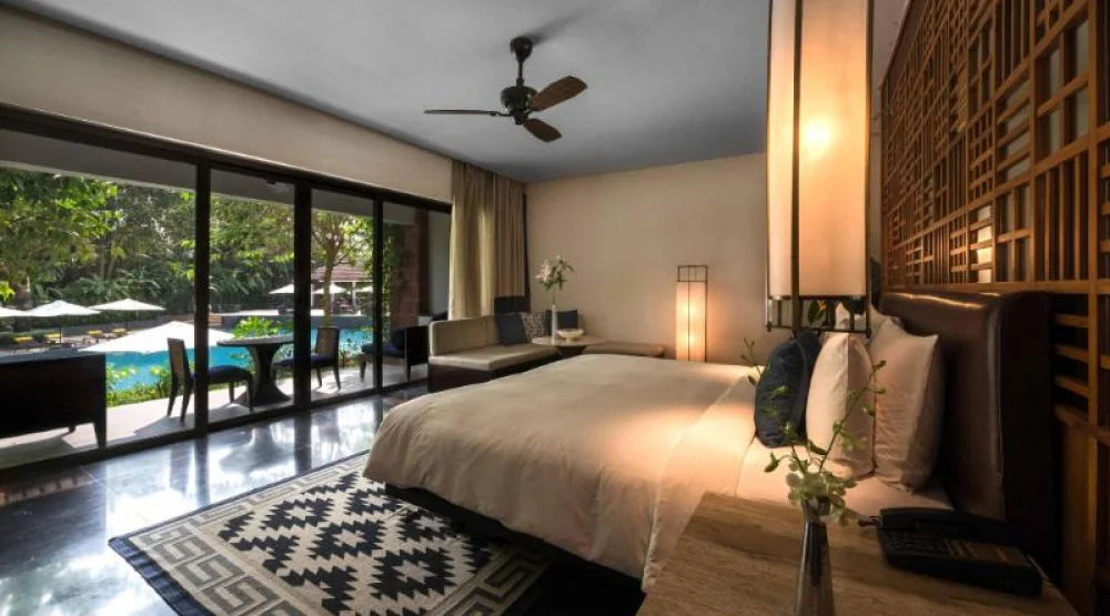 Diwa Club Room with Pool View and Balcony at Alila Diwa Goa