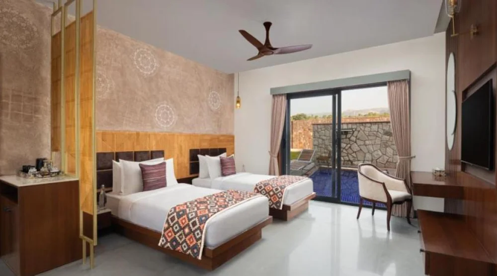 Luxury Twin Room with Plunge Pool at Bookmark Resorts Jogi Mahal Ranthambore