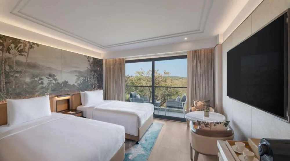 Luxury Tropical, Guest Room, Two Twin, Forest View, Balcony at JW Marriott Goa