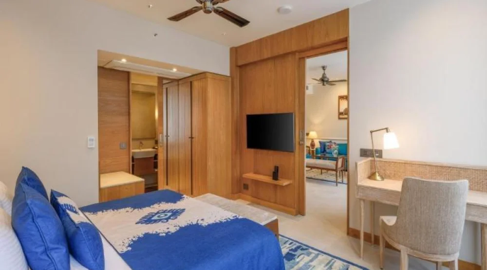 Astor Suite Balcony Pool View at The Astor All Suites Hotel Candolim Goa