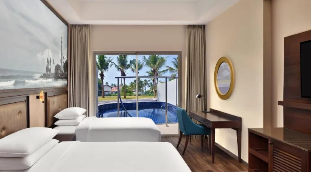 Larger Guest Room, Two Twin, Garden View, Plunge Pool at Sheraton Kosgoda Turtle Beach Resort