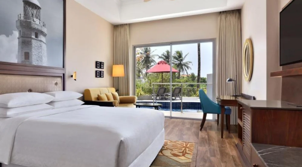 Larger Guest Room, One King, Garden View, Plunge Pool at Sheraton Kosgoda Turtle Beach Resort