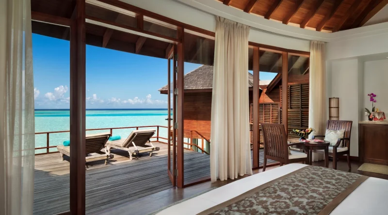 Sunrise Over Water Suite at Anantara Dhigu Maldives Resort