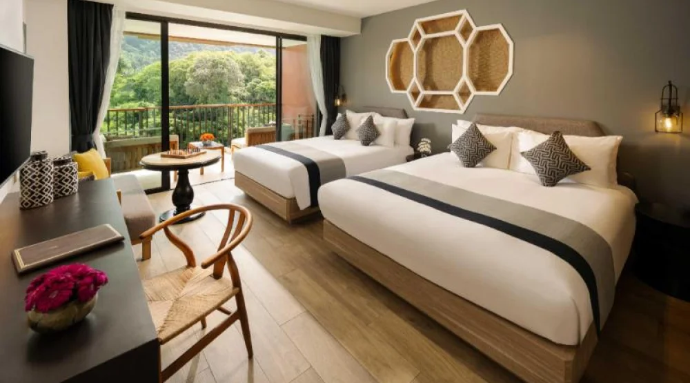 Deluxe Family Room, Mountain View, One King Bed and One Queen Bed, Balcony at Avista Grande Phuket Karon