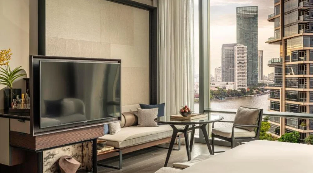 Deluxe River View Room King Bed at Four Seasons Hotel Bangkok At Chao Phraya River