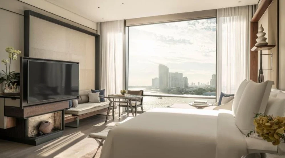Premier River View Room King Bed at Four Seasons Hotel Bangkok At Chao Phraya River
