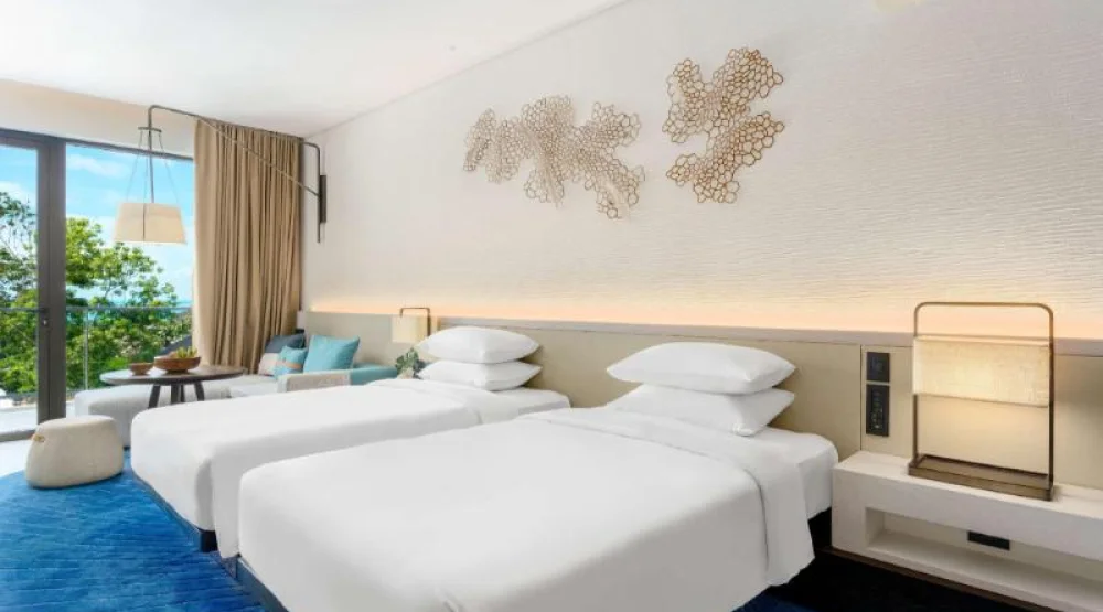 Two Twin Beds Partial Ocean View at Hyatt Regency Koh Samui