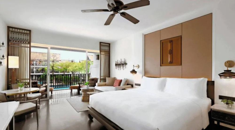 Deluxe Lagoon Pool View, Guest Room, One King, Sofa Bed, Pool View, Balcony at JW Marriott Khao Lak Resort & Spa