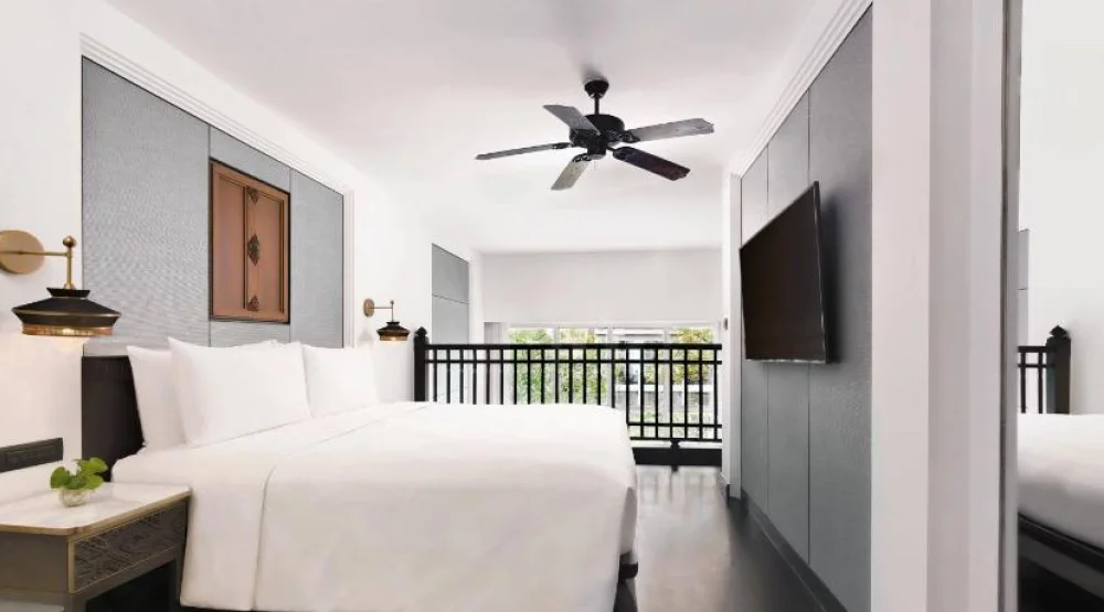 Duplex Suite, One Bedroom Bi-level Suite, One King, Sofa Bed, Pool View, Balcony at JW Marriott Khao Lak Resort & Spa