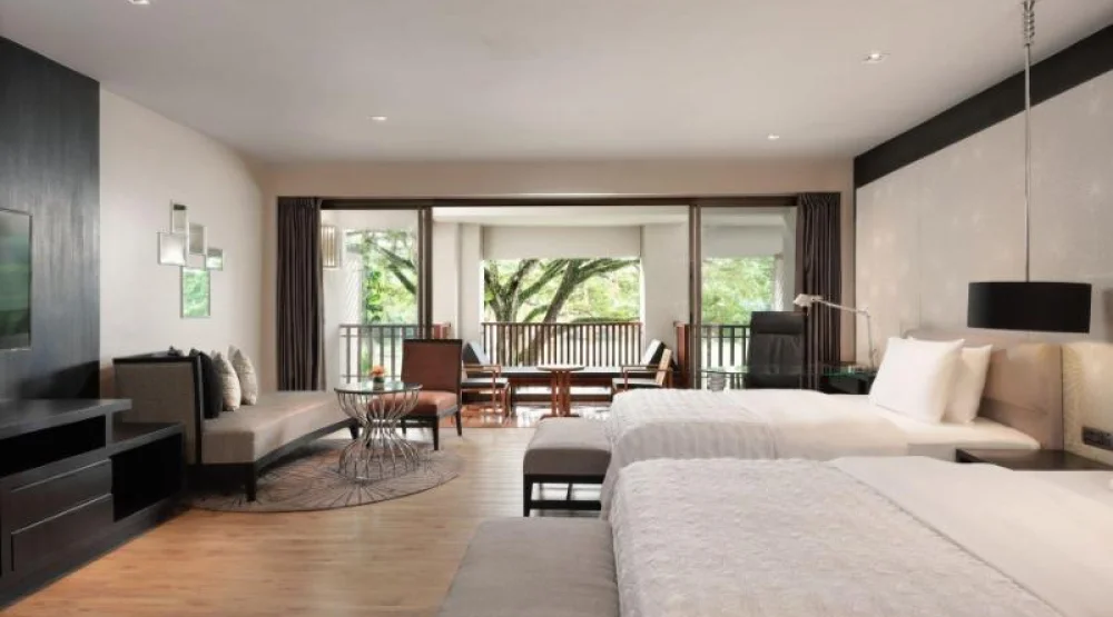 Larger Guest Room, Two Queen, Pool View, Balcony at Le Meridien Chiang Rai Resort